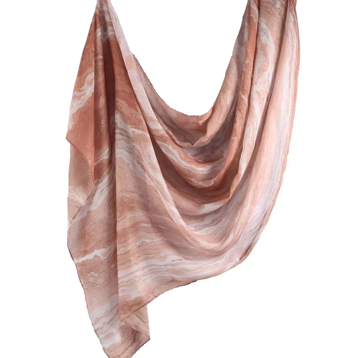 Brushstroke Bloom Hijab - Watercolor Print Breathable Scarf