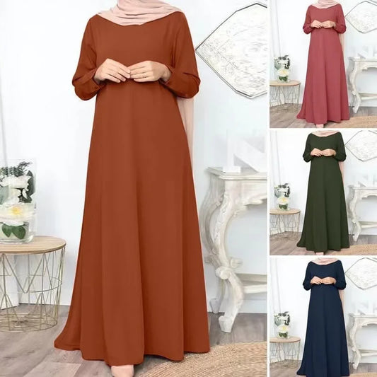 Solid Color Eid Abaya Kaftan