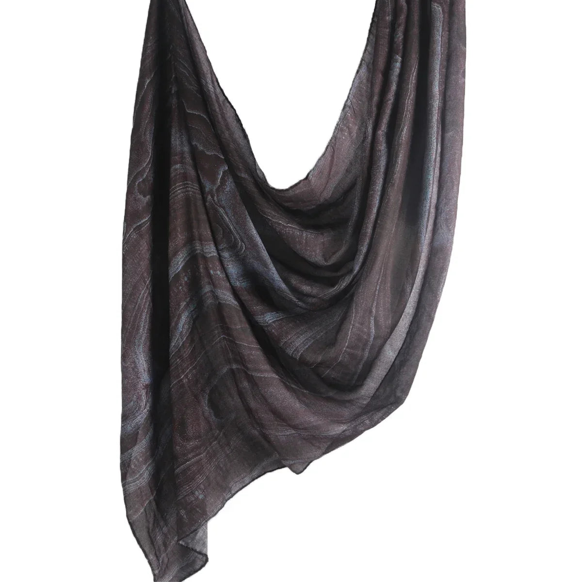 Brushstroke Bloom Hijab - Watercolor Print Breathable Scarf