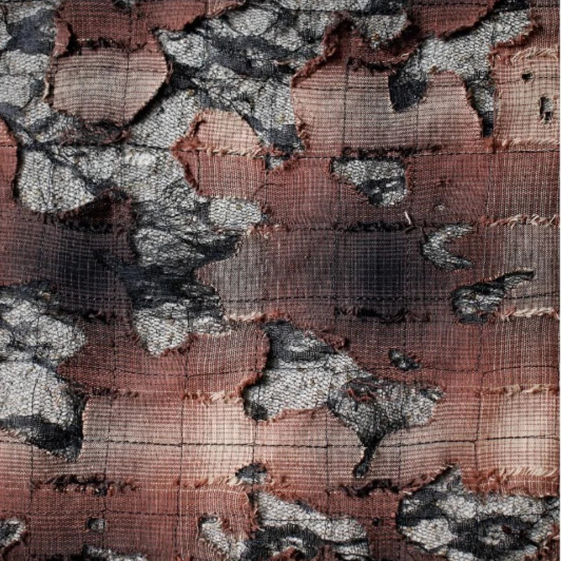 Brown 3D Lace Cutout Fabric – Designer Material