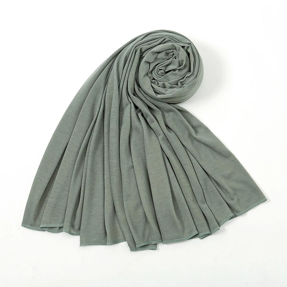Soft Jersey Hijab - Plain, Lightweight & Stretchy