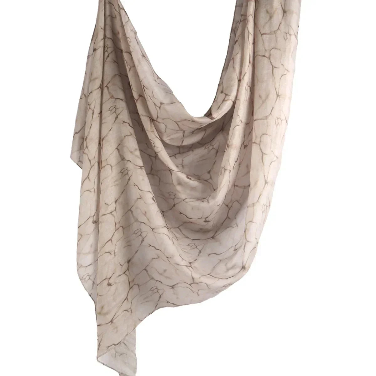 Brushstroke Bloom Hijab - Watercolor Print Breathable Scarf