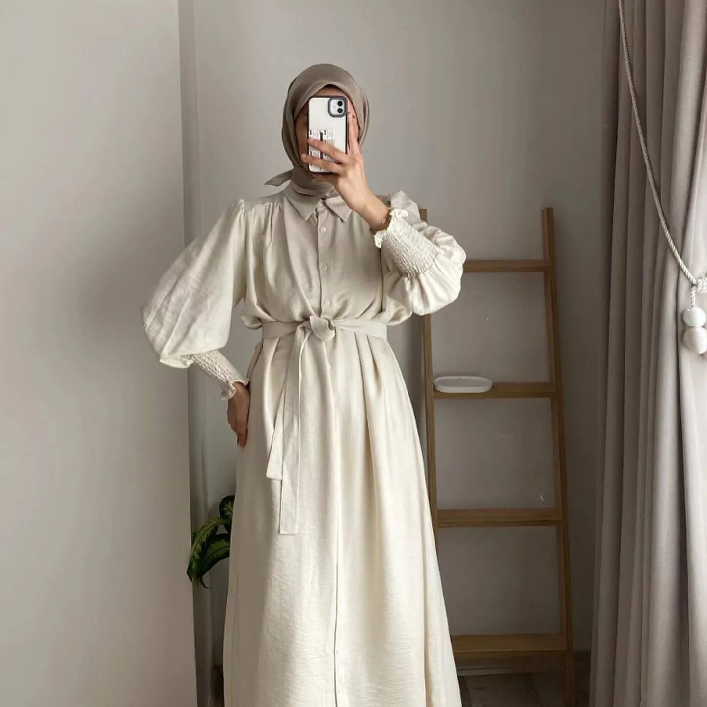 Lace-Up Jalabiya Abaya