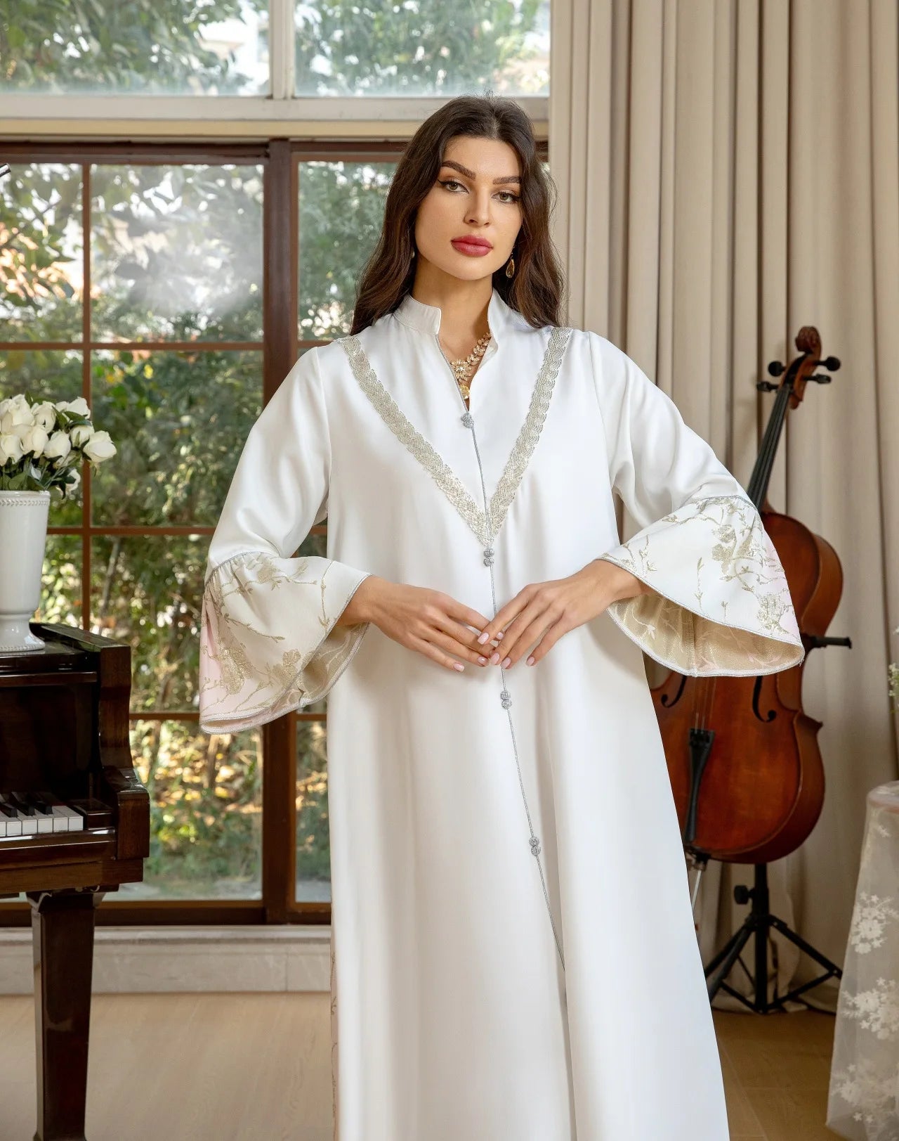 Muslim Dress Elegant long sleeve Dubai Abaya
