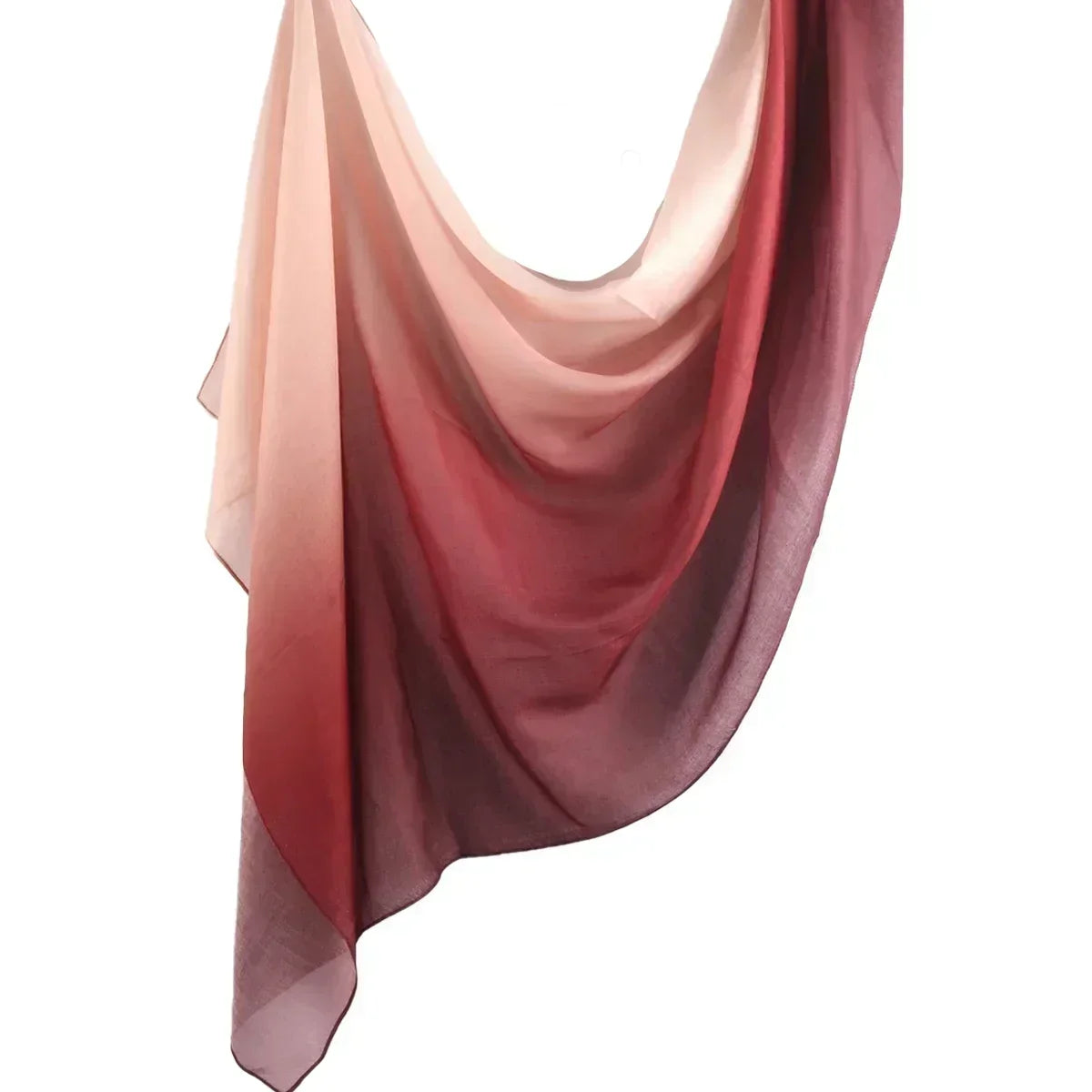 Brushstroke Bloom Hijab - Watercolor Print Breathable Scarf