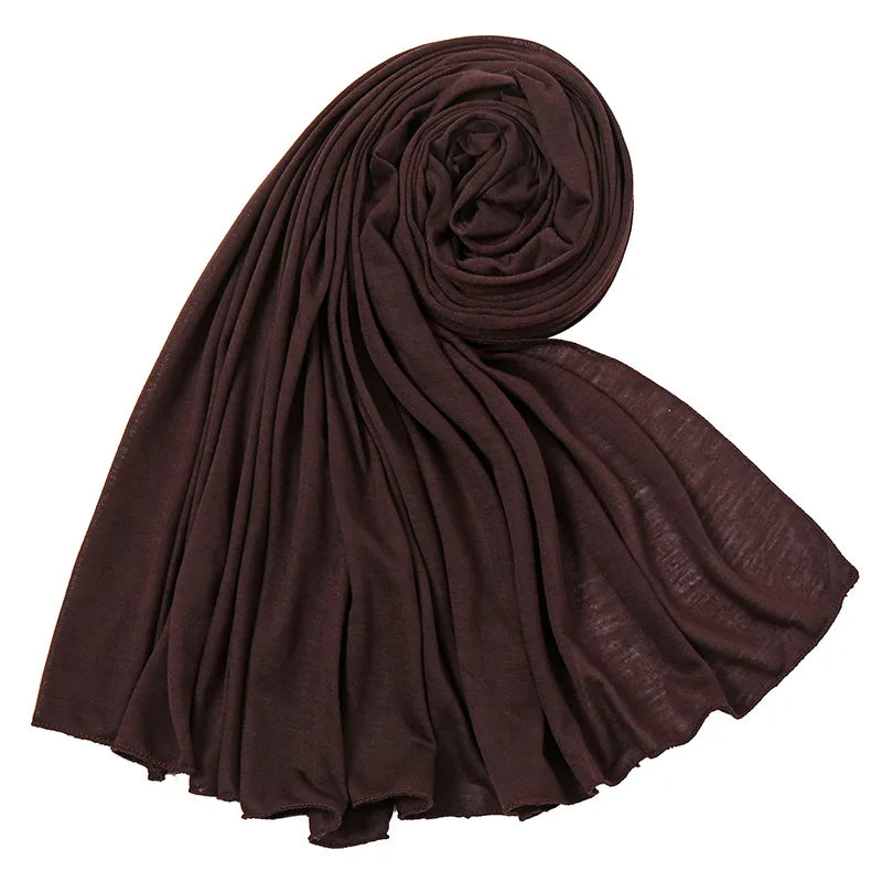 Soft Jersey Hijab - Plain, Lightweight & Stretchy