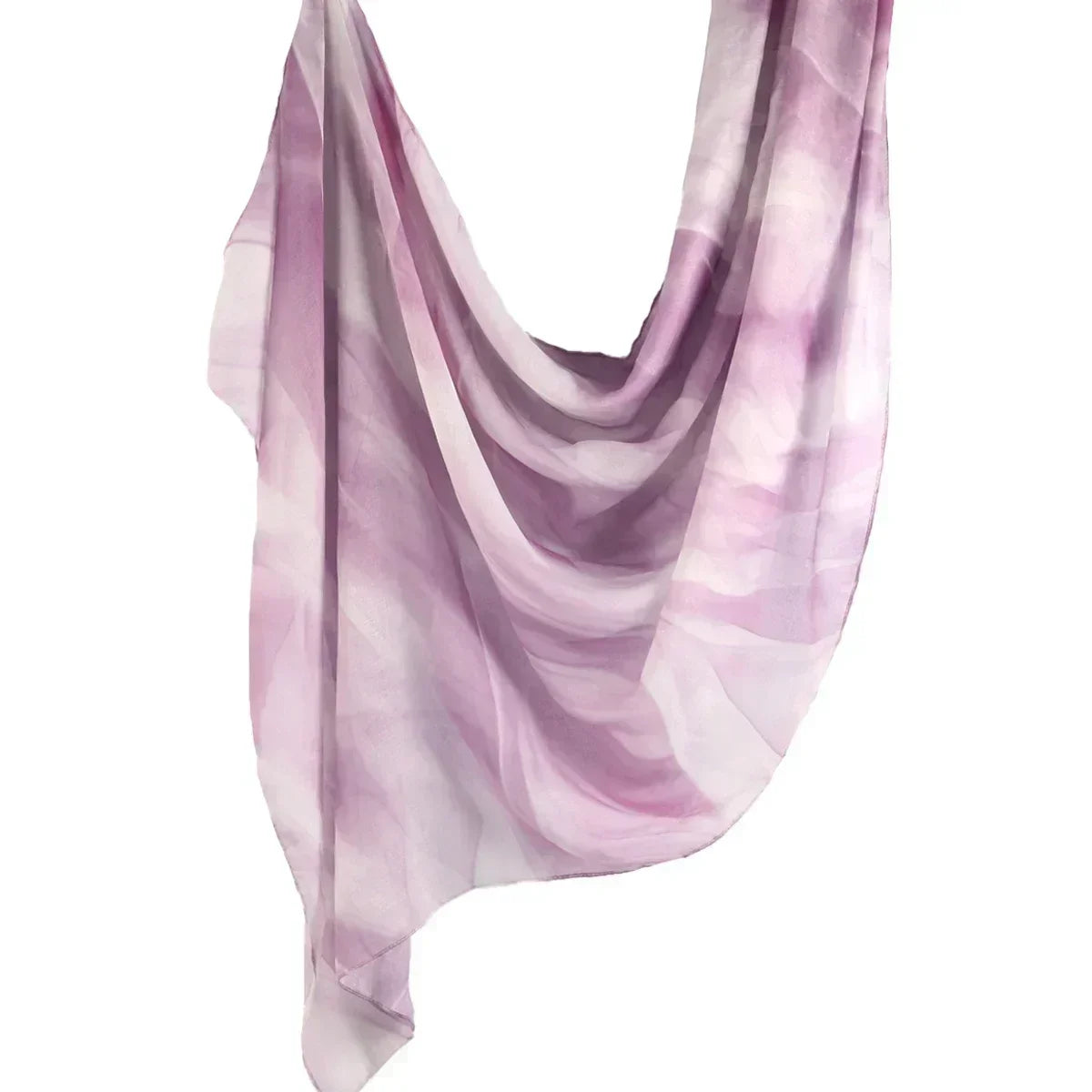 Brushstroke Bloom Hijab - Watercolor Print Breathable Scarf