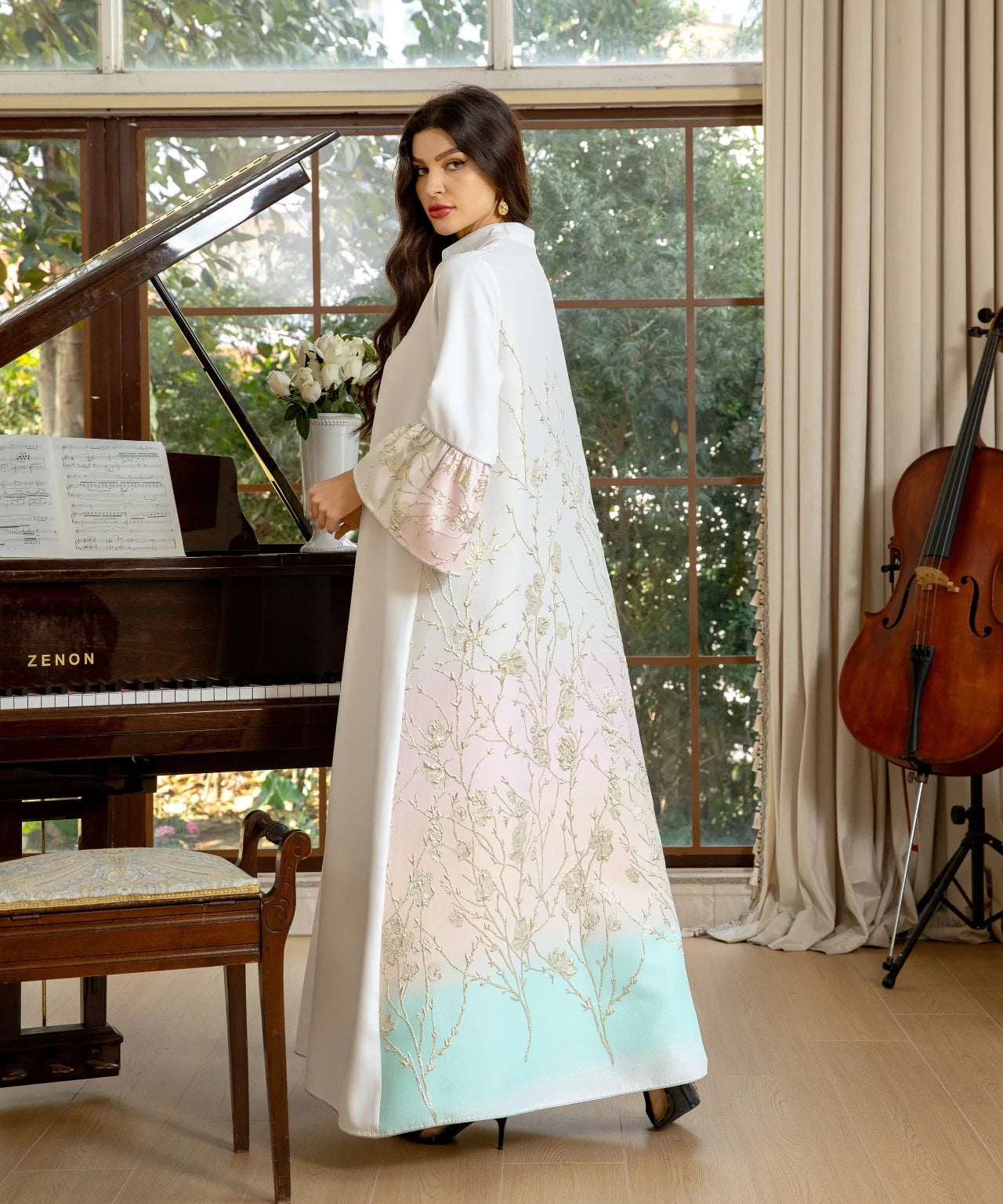 Muslim Dress Elegant long sleeve Dubai Abaya