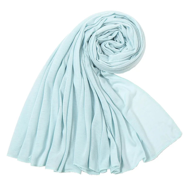 Soft Jersey Hijab - Plain, Lightweight & Stretchy