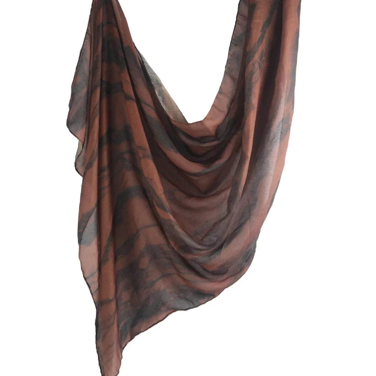 Brushstroke Bloom Hijab - Watercolor Print Breathable Scarf