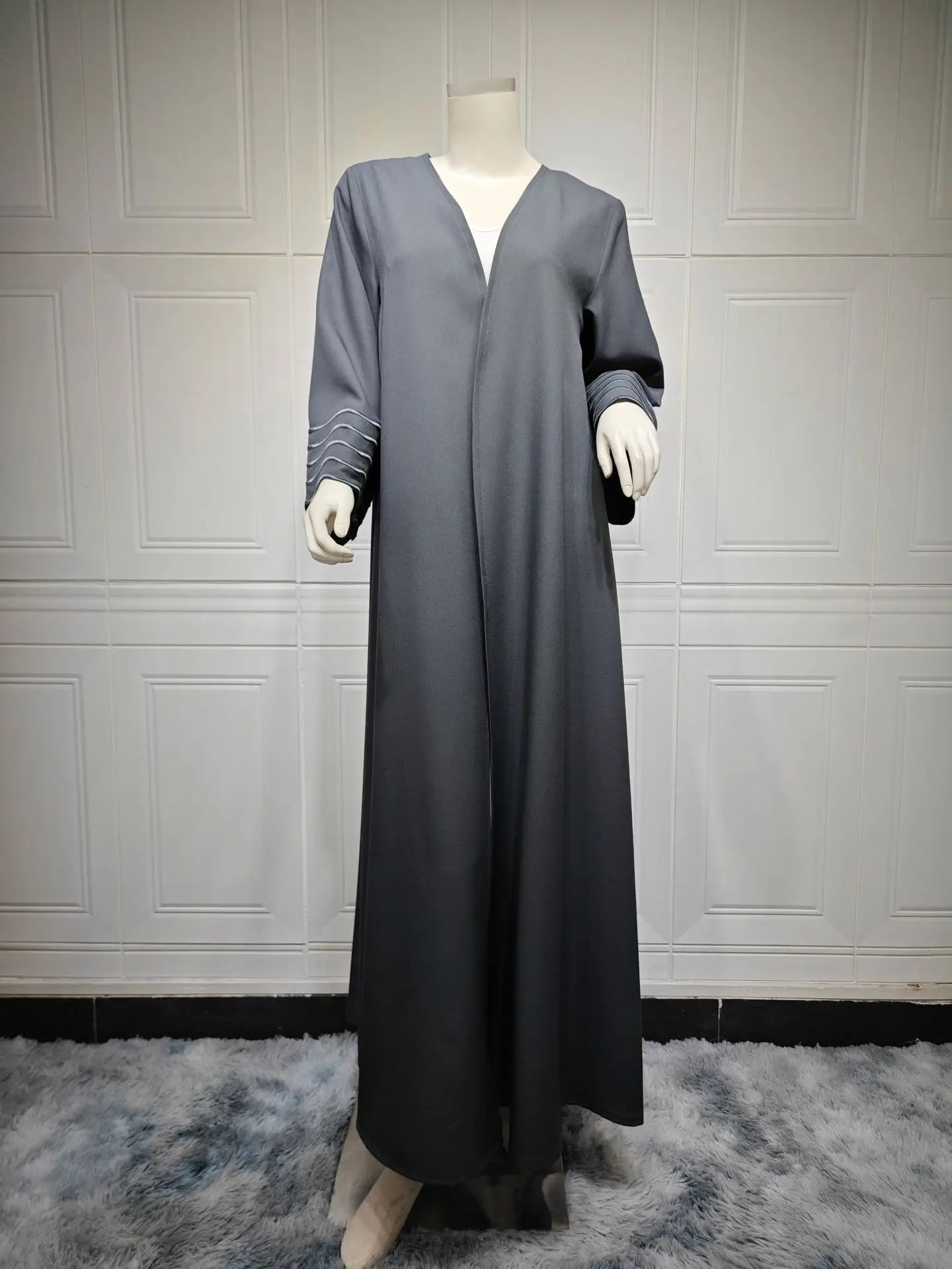 Open Abaya Dubai Style with Scarf