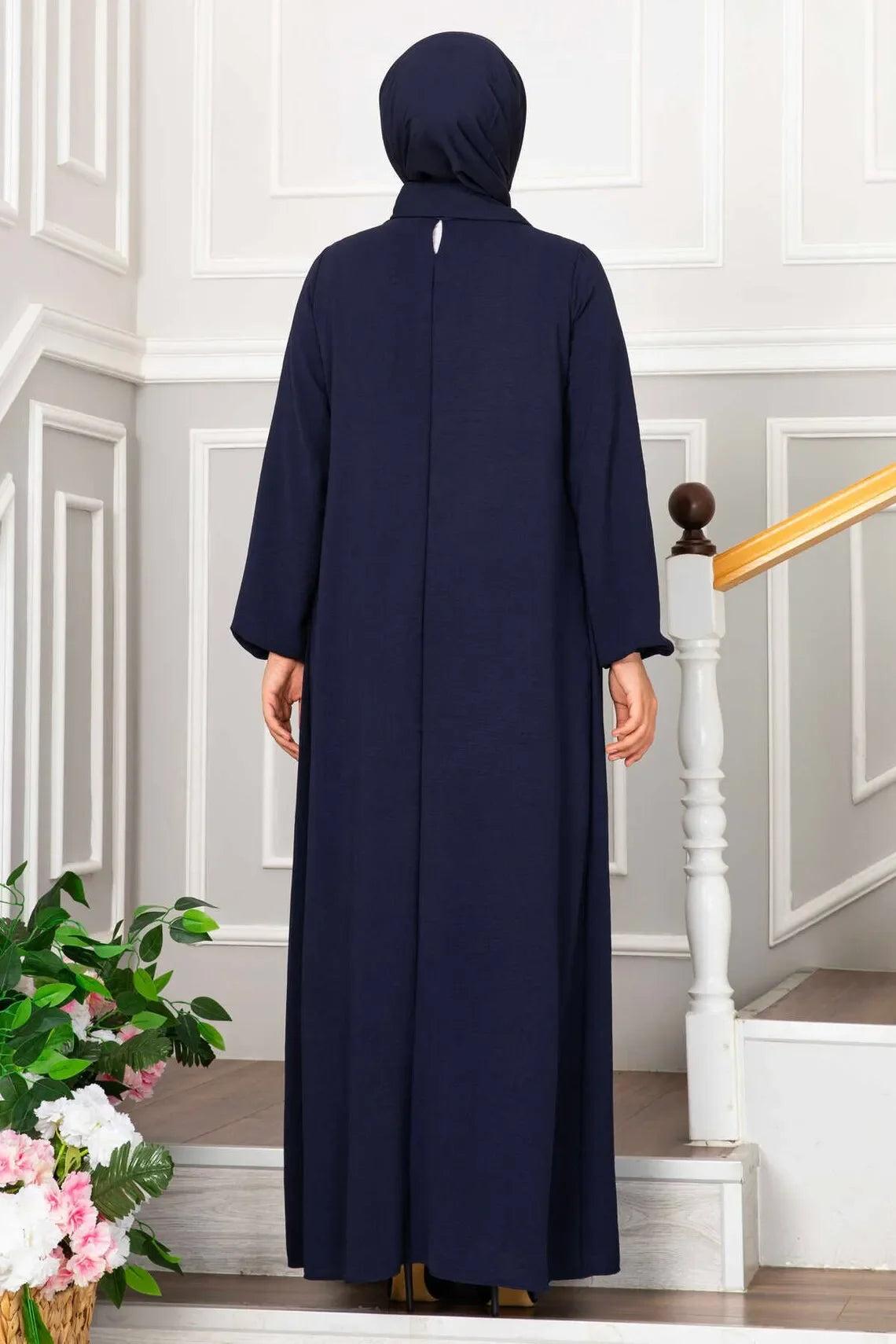 Pleated Modest Abaya Dress
