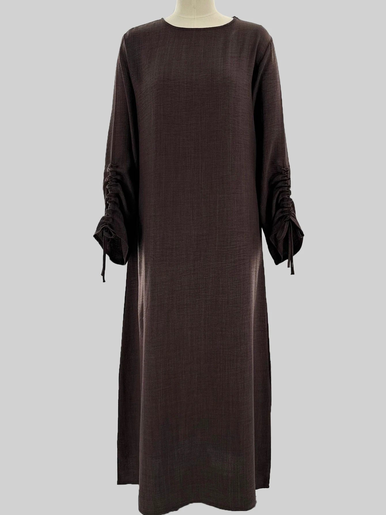 Lace-Up Sleeve Modest Abaya