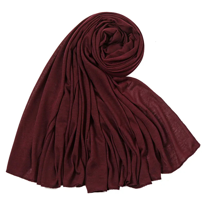 Soft Jersey Hijab - Plain, Lightweight & Stretchy