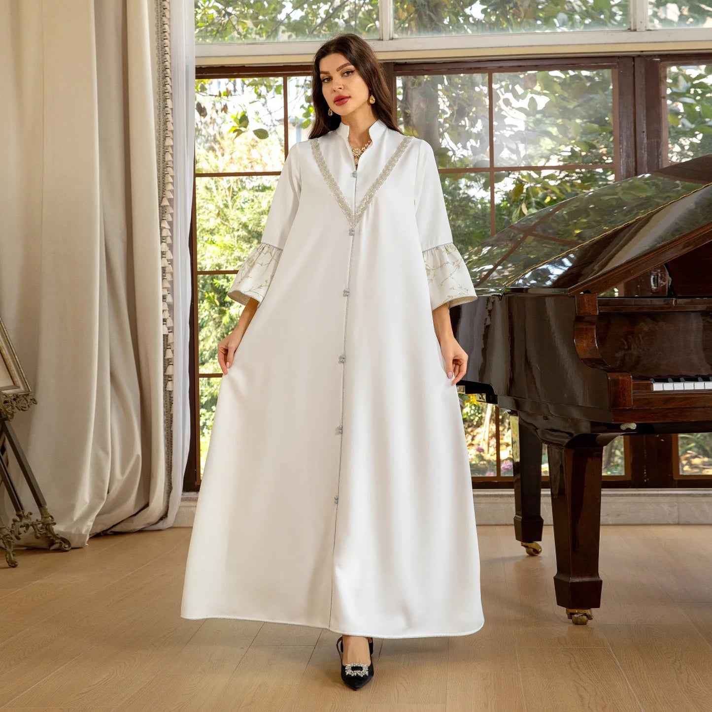 Muslim Dress Elegant long sleeve Dubai Abaya