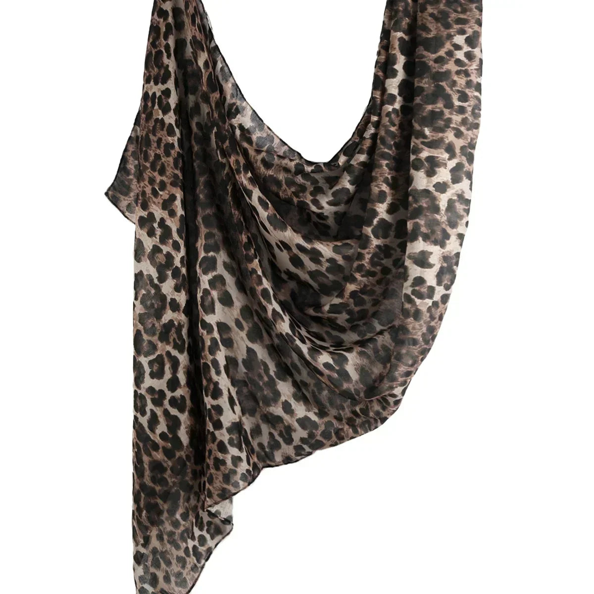 Brushstroke Bloom Hijab - Watercolor Print Breathable Scarf