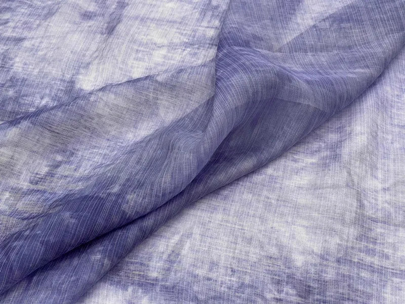 Hanfu Fabric Lyocell Linen Cotton Soft Sheer Green Botanical Tie Dye Skirt Shirt Material Dress Shirt Wedding Fabric
