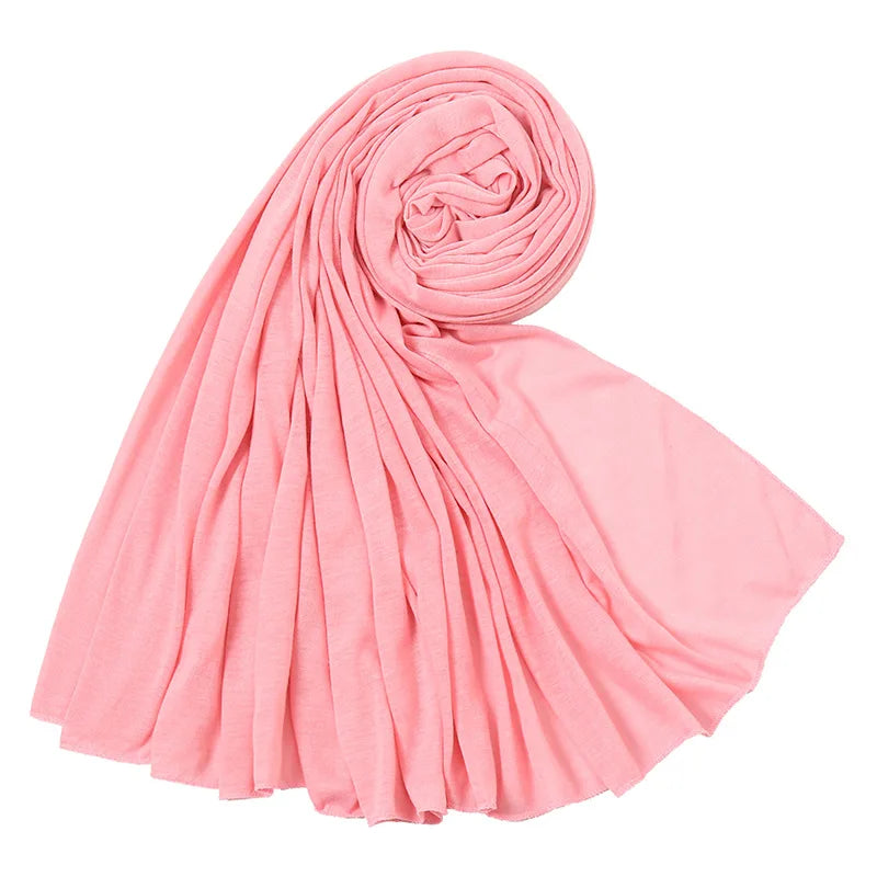 Soft Jersey Hijab - Plain, Lightweight & Stretchy