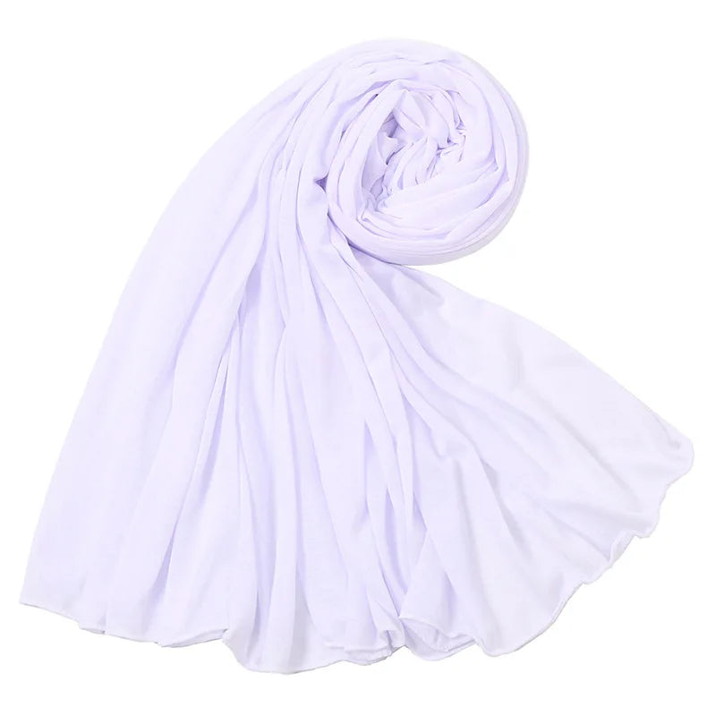 Soft Jersey Hijab - Plain, Lightweight & Stretchy