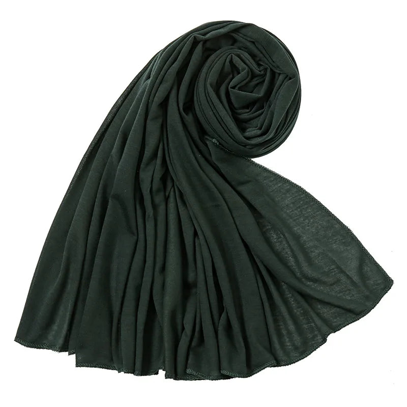 Soft Jersey Hijab - Plain, Lightweight & Stretchy
