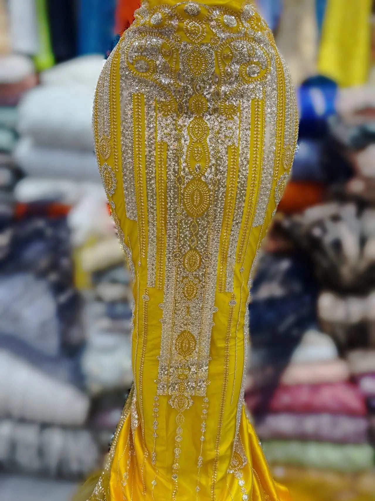 African Nigerian High-Quality Sequins Beads Stone Prom Dresses