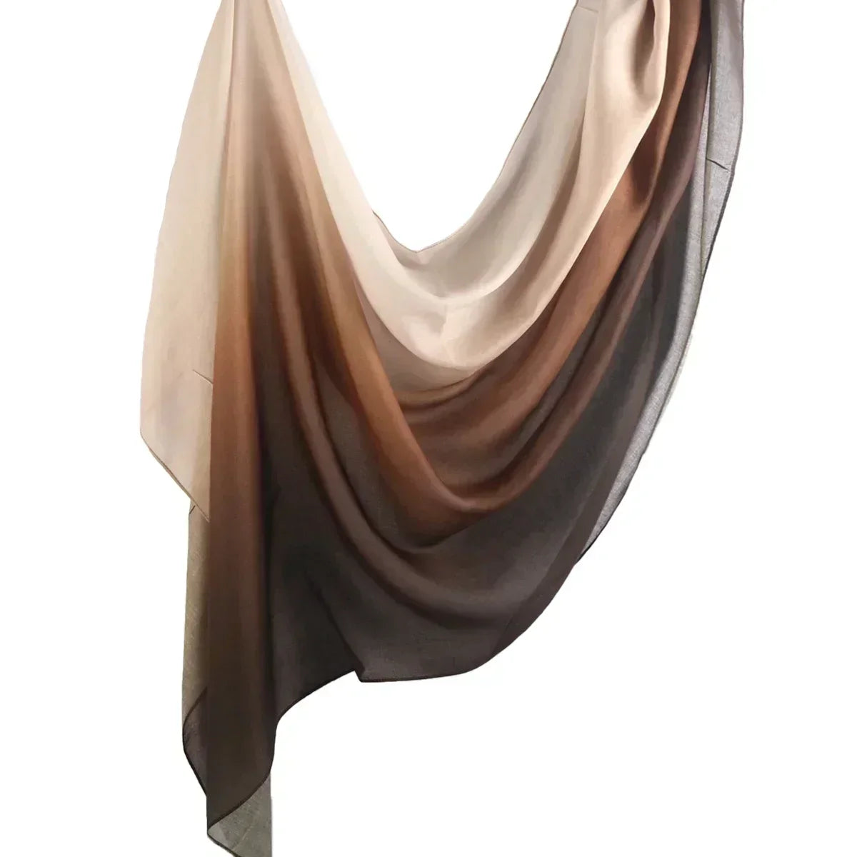 Brushstroke Bloom Hijab - Watercolor Print Breathable Scarf