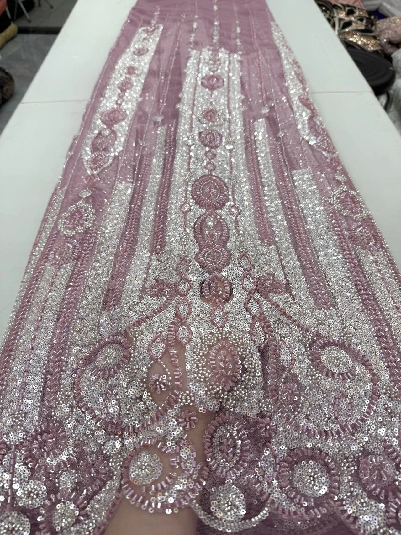 African Nigerian High-Quality Sequins Beads Stone Prom Dresses