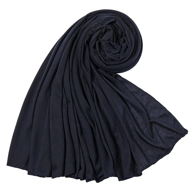 Soft Jersey Hijab - Plain, Lightweight & Stretchy