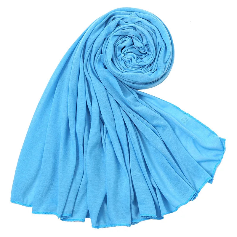 Soft Jersey Hijab - Plain, Lightweight & Stretchy