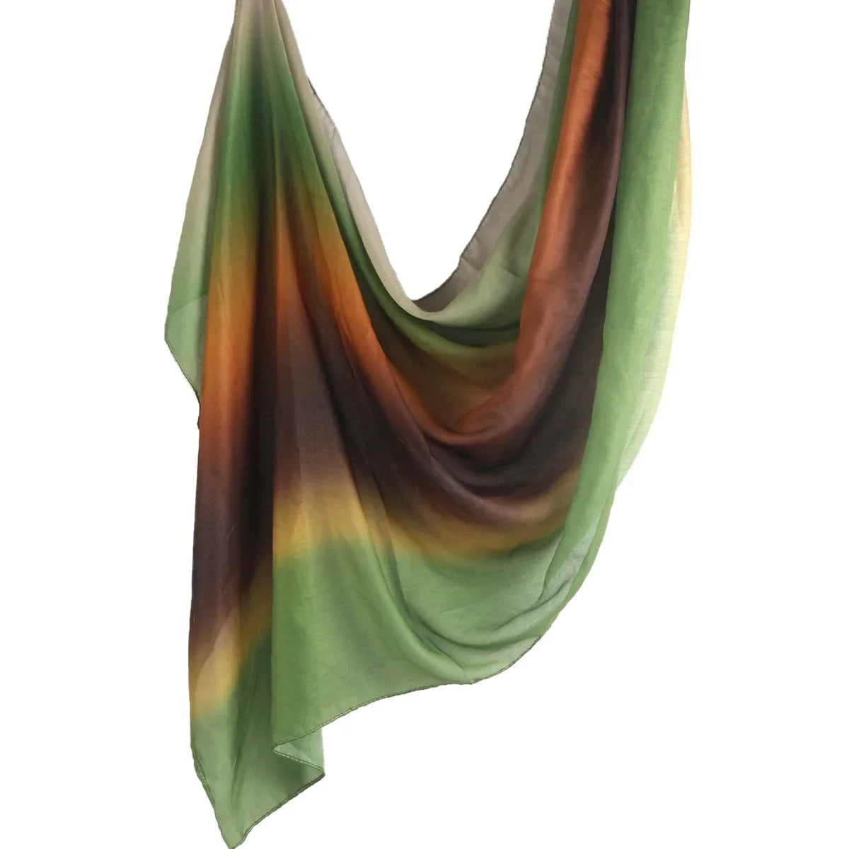 Brushstroke Bloom Hijab - Watercolor Print Breathable Scarf