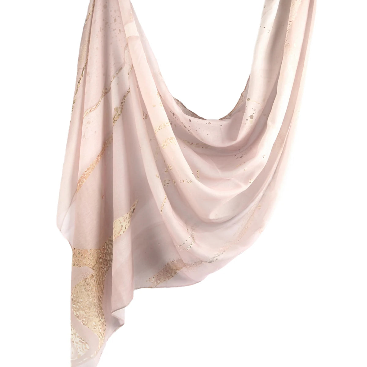 Brushstroke Bloom Hijab - Watercolor Print Breathable Scarf