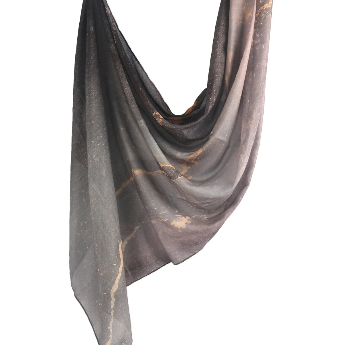 Brushstroke Bloom Hijab - Watercolor Print Breathable Scarf