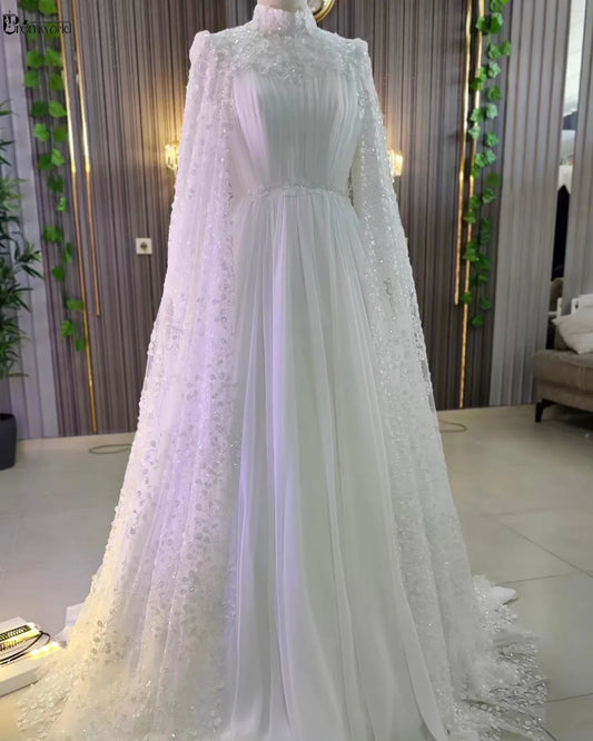 Dubai Muslim Luxury Wedding Dress