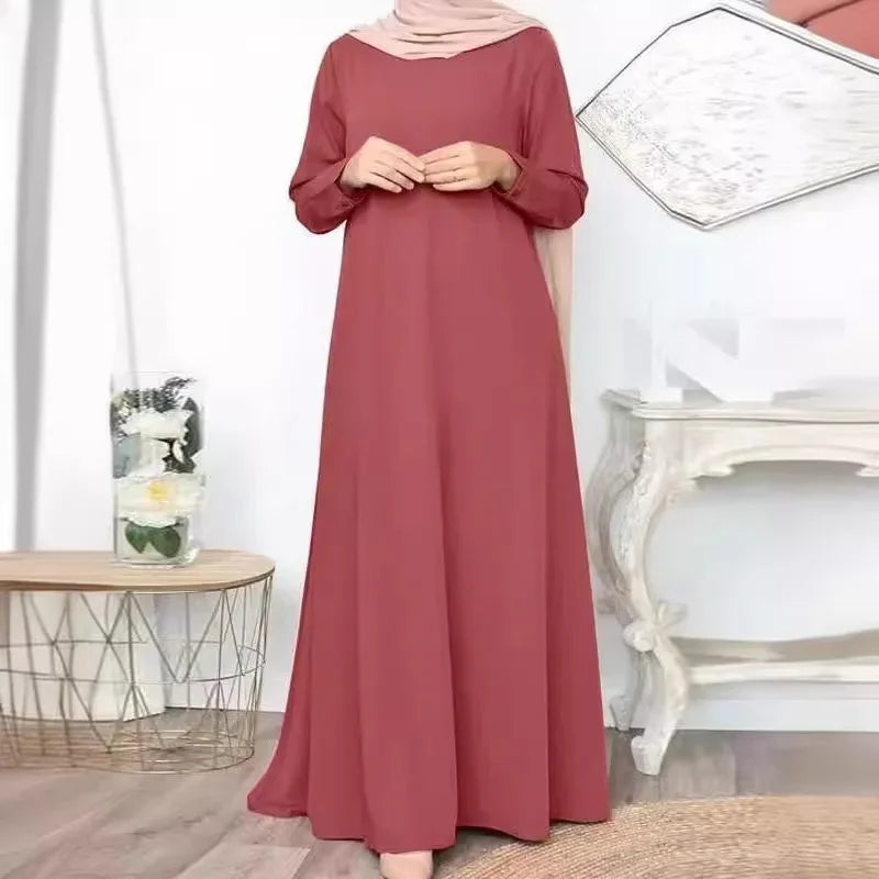 Solid Color Eid Abaya Kaftan