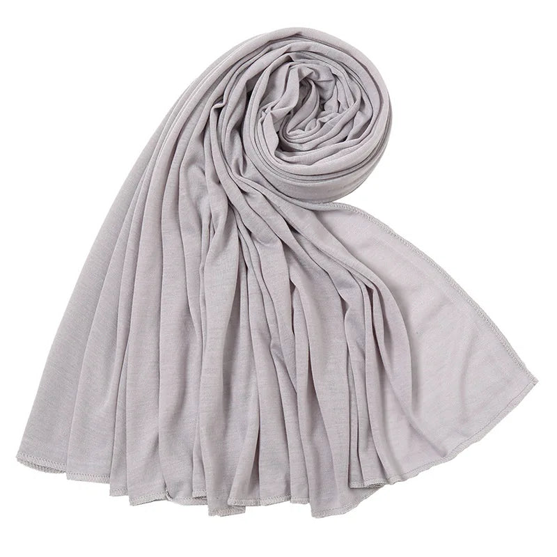 Soft Jersey Hijab - Plain, Lightweight & Stretchy