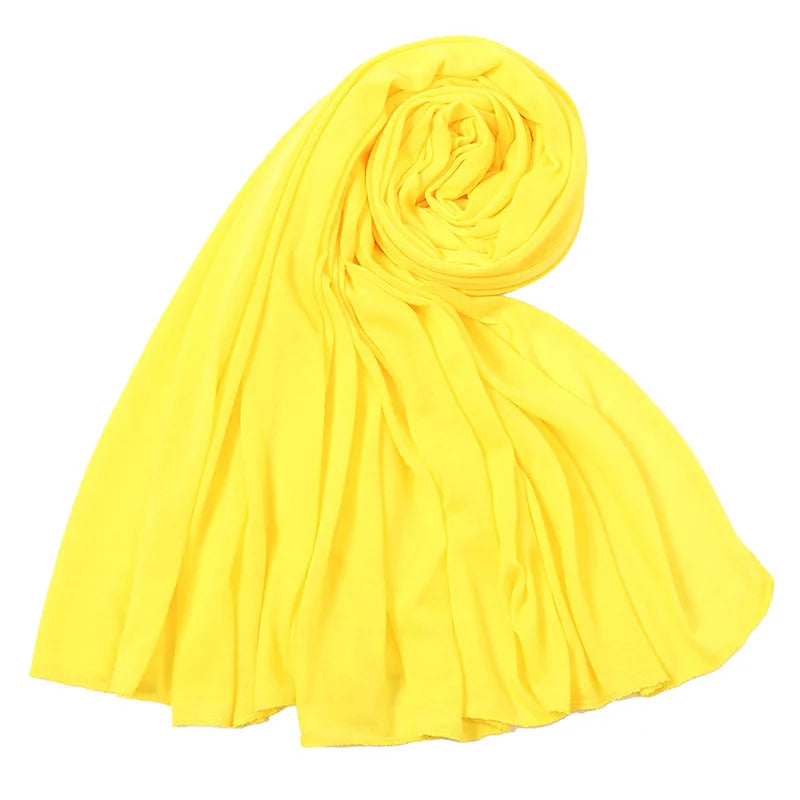 Soft Jersey Hijab - Plain, Lightweight & Stretchy