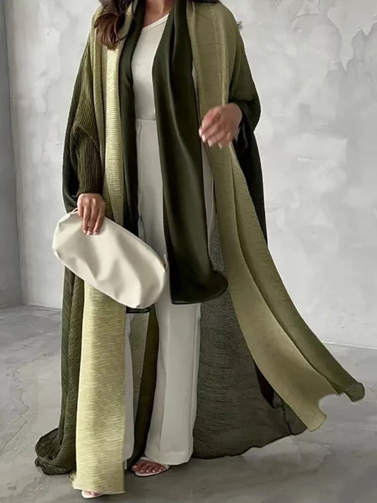 Pleated Dubai Kaftan Abaya