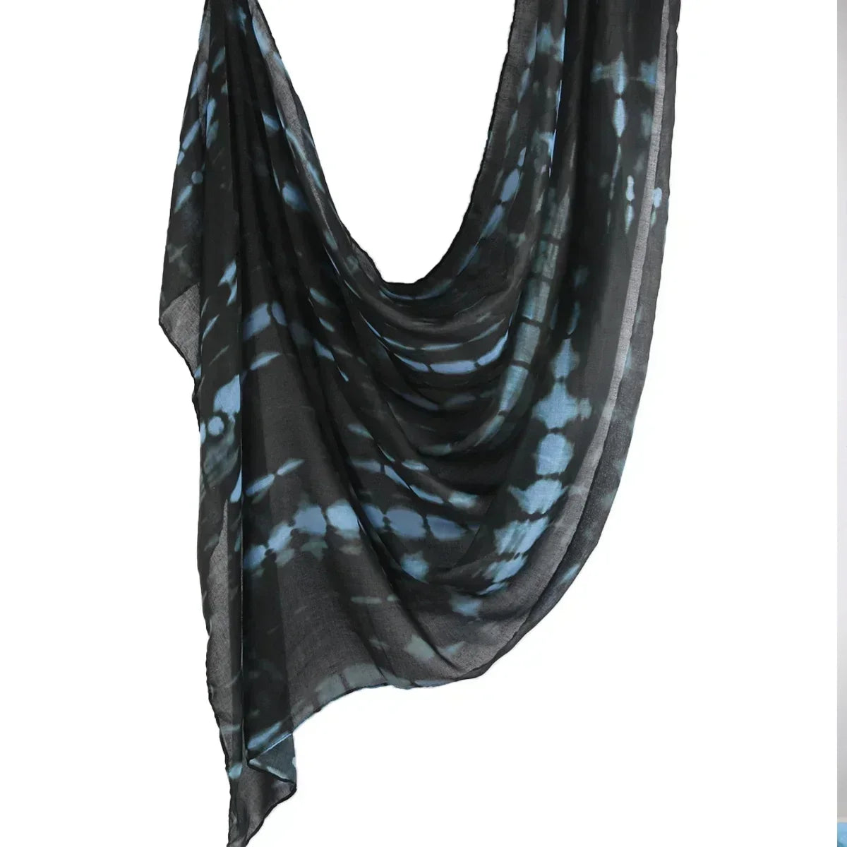 Brushstroke Bloom Hijab - Watercolor Print Breathable Scarf