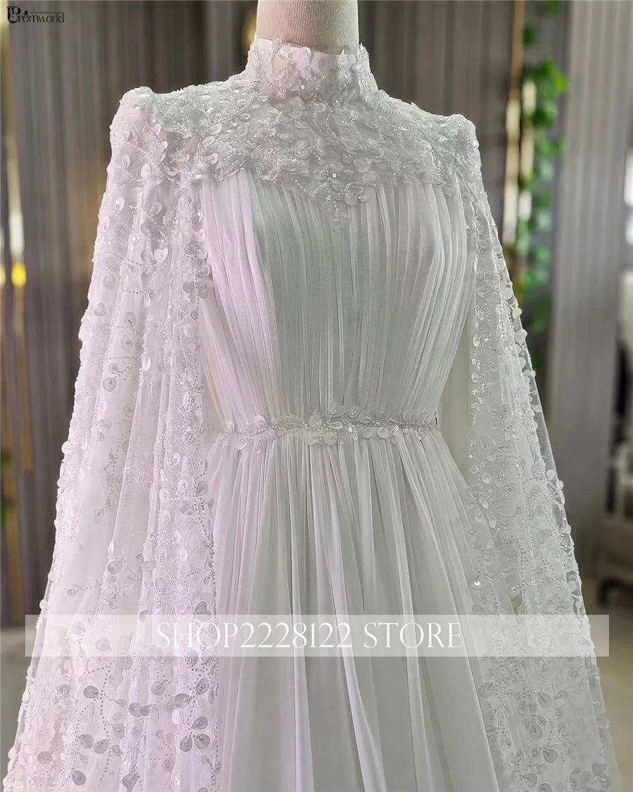 Dubai Muslim Luxury Wedding Dress