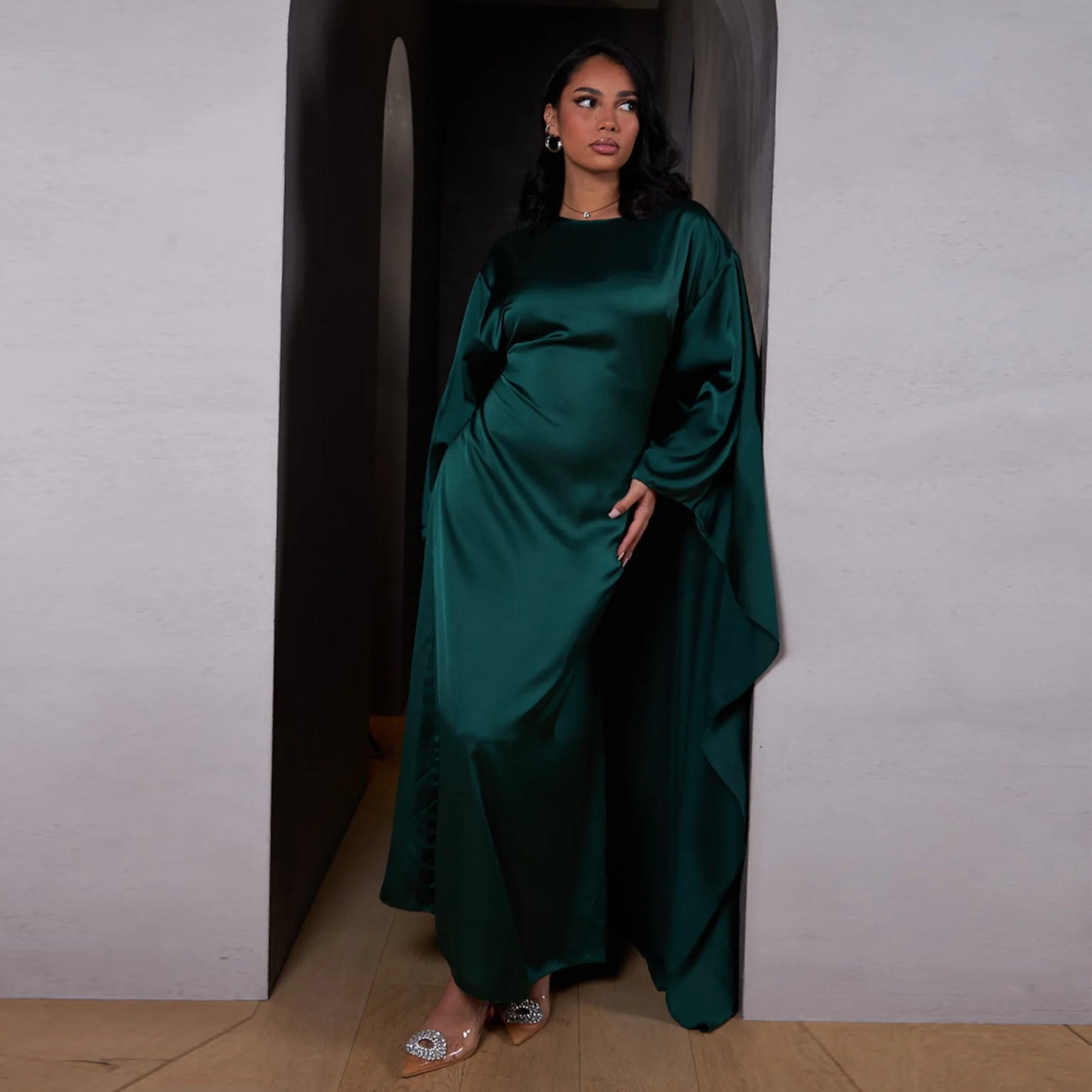 Luxury Satin Dubai Abaya Dress