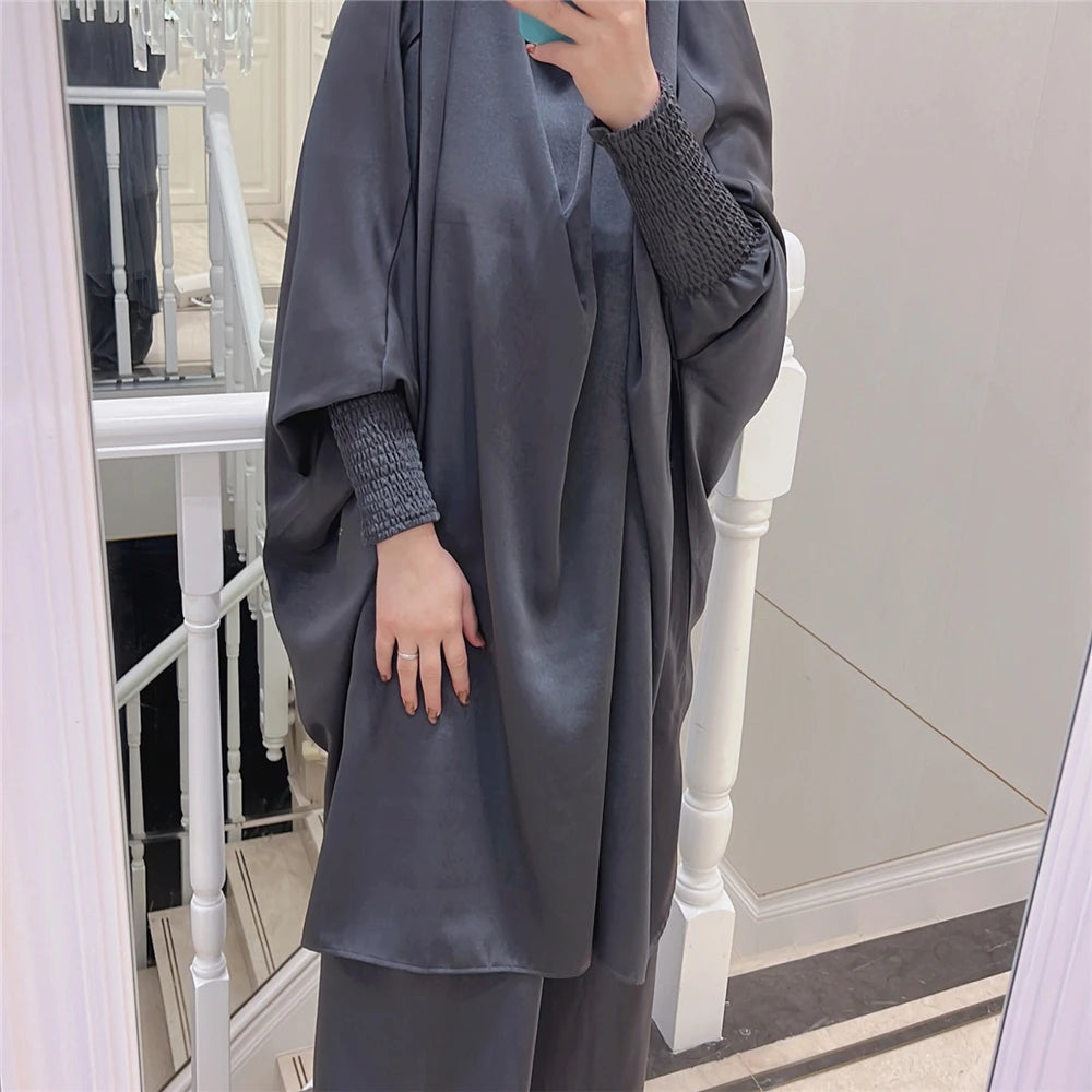 Khimar Abaya 2 Piece Set Elegant Modest Muslim Dress