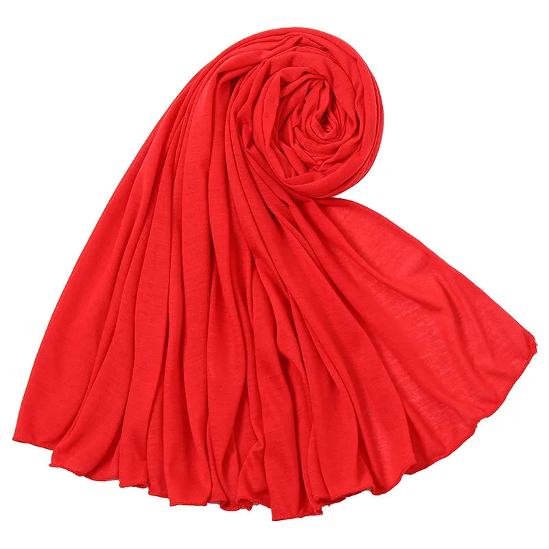 Soft Jersey Hijab - Plain, Lightweight & Stretchy
