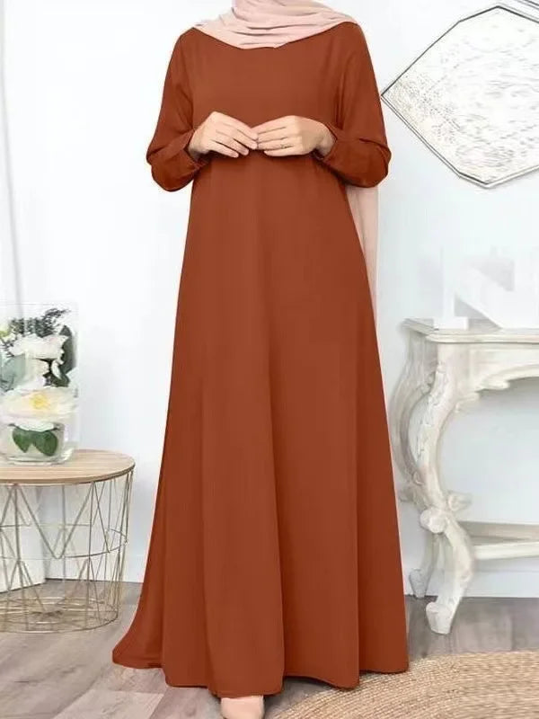 Solid Color Eid Abaya Kaftan