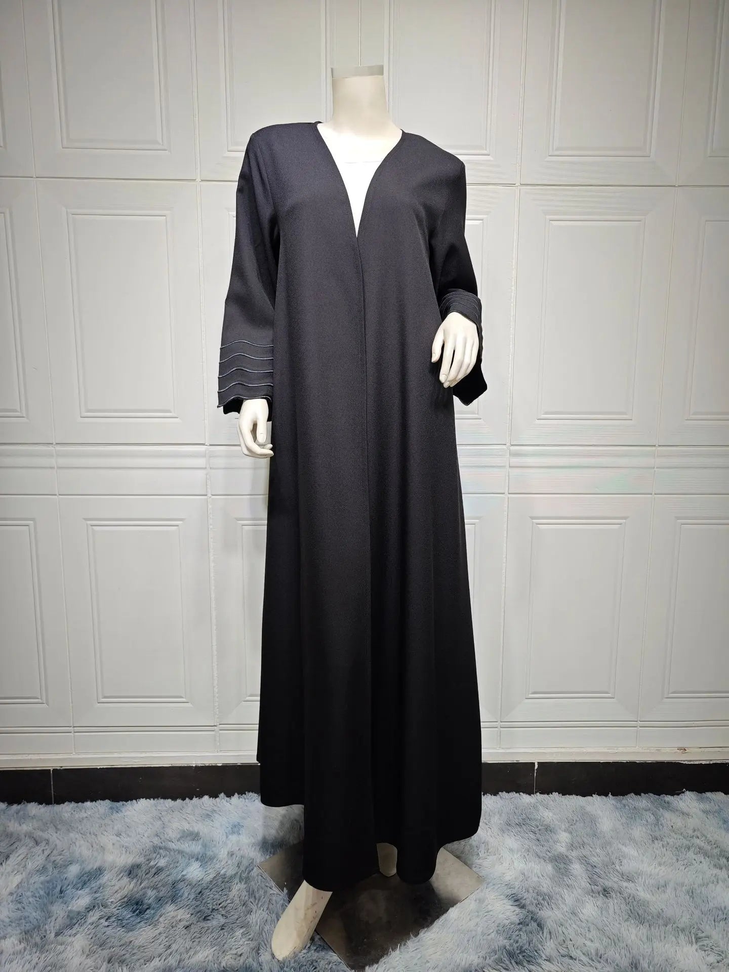 Open Abaya Dubai Style with Scarf