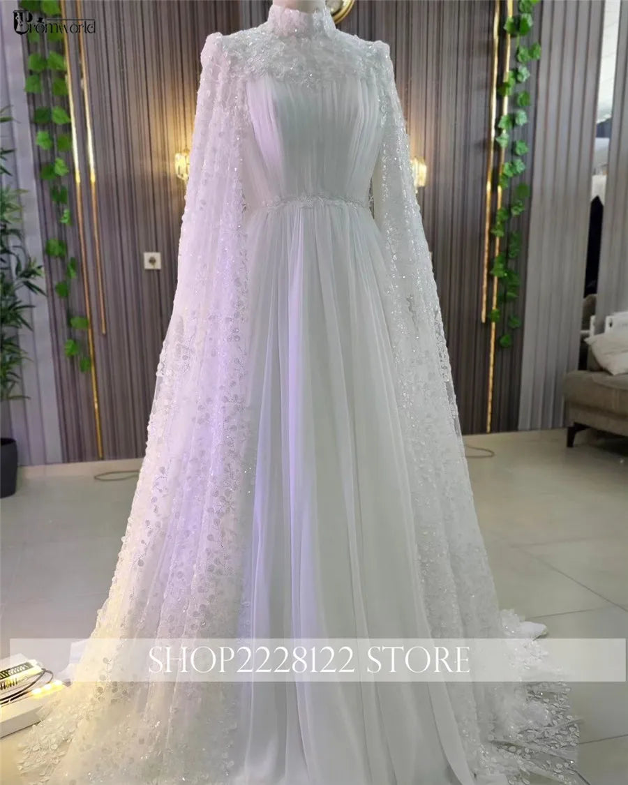 Dubai Muslim Luxury Wedding Dress