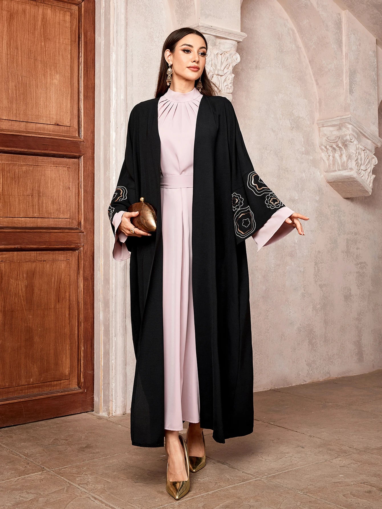 Dubai Turkey Abayas  For Women Modest Dress Ramadan Eid Embroidery Kimono Musulmane Kaftan Oversize Islamic Robe Open Abaya