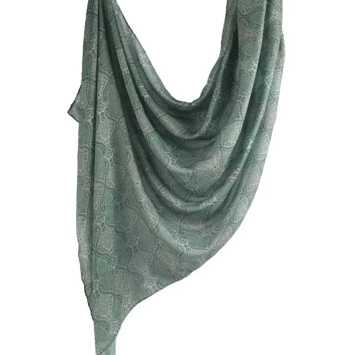 Brushstroke Bloom Hijab - Watercolor Print Breathable Scarf