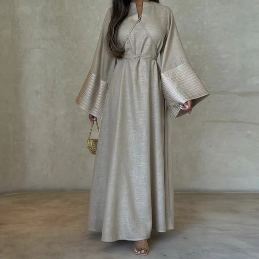 Belted Modest Kimono Abaya