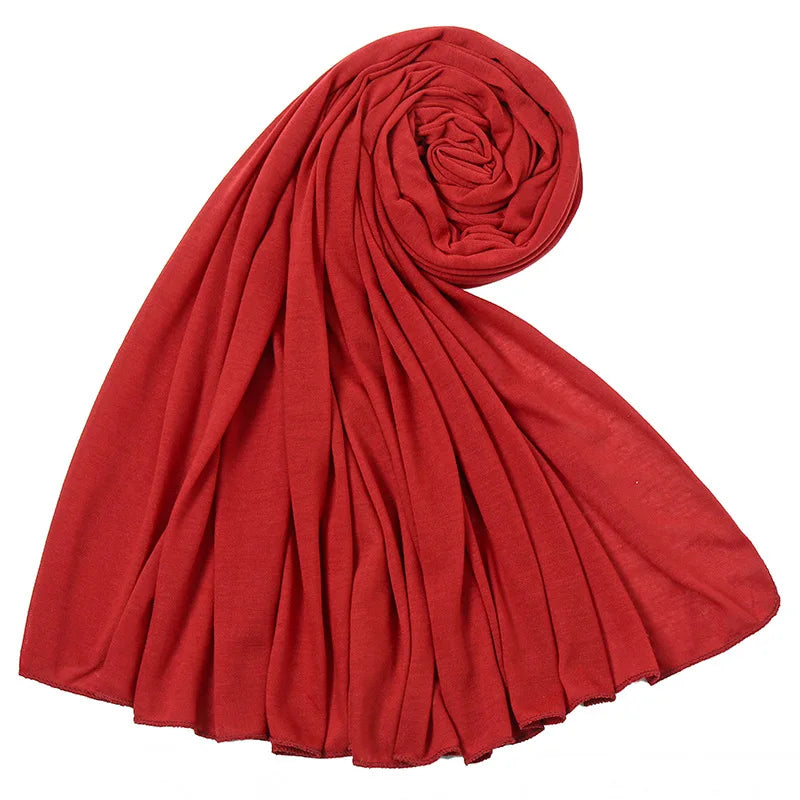 Soft Jersey Hijab - Plain, Lightweight & Stretchy