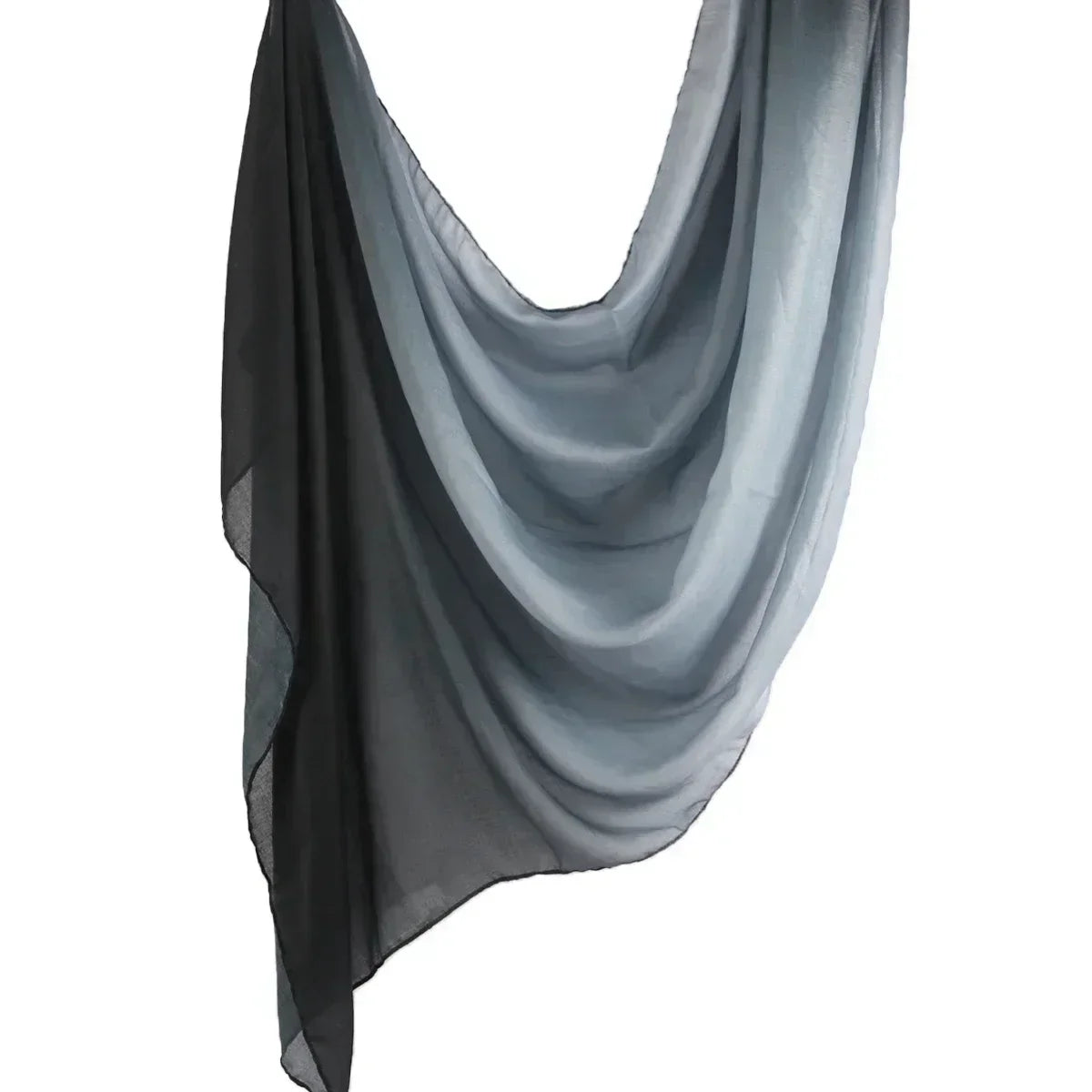 Brushstroke Bloom Hijab - Watercolor Print Breathable Scarf